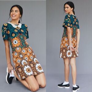 Anthropologie / Maeve Floral Shift Mini Dress